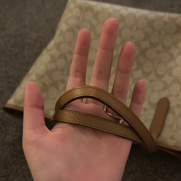 Coach Tan Monogram City Tote Bag with Leather Trim - Picture 14 of 14